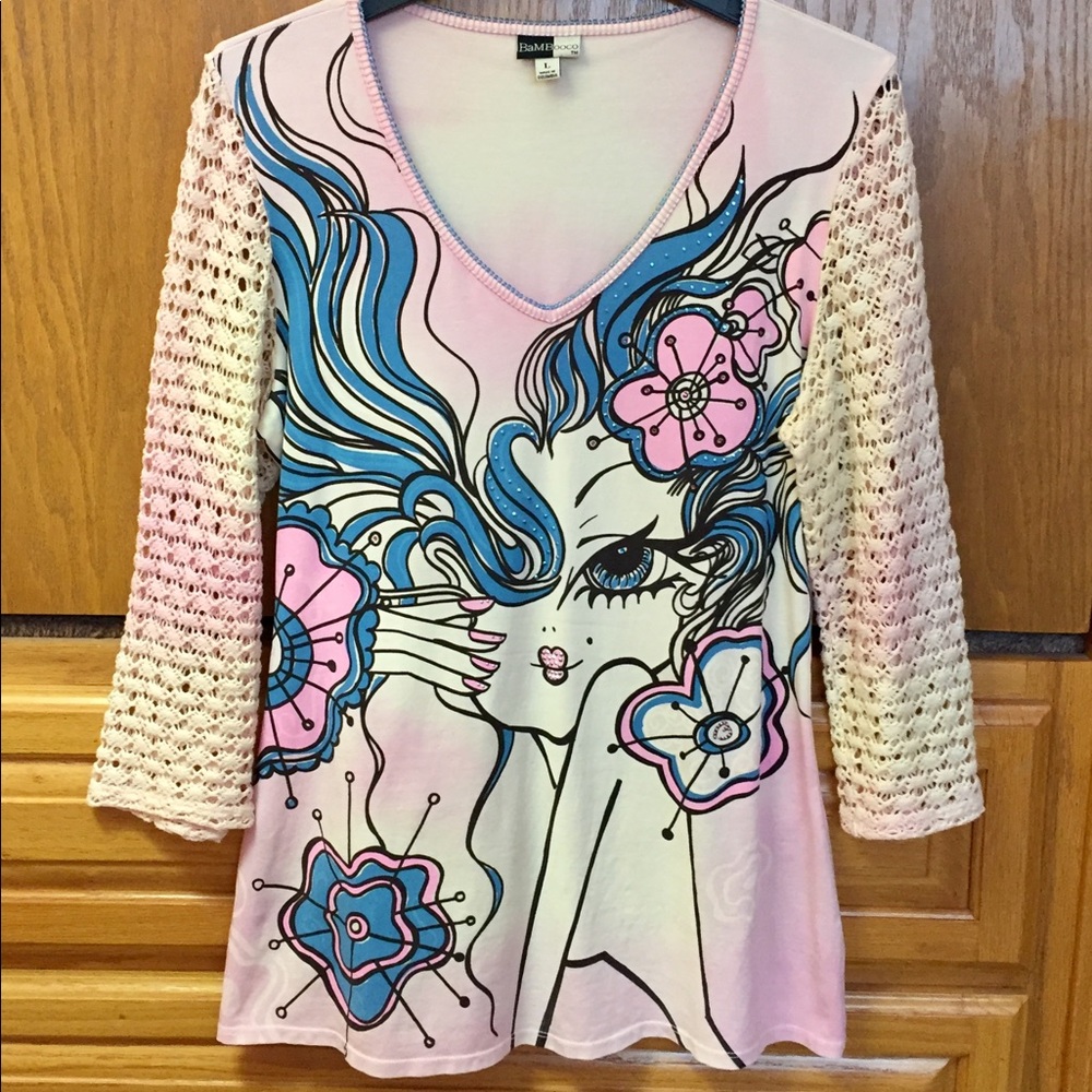 Vintage 60’s inspired long sleeve top